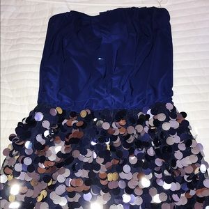 blue sequined homecoming dress✨